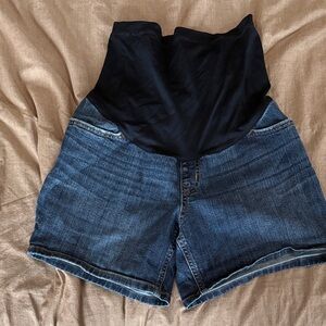 Women's dark Blue Maternity Shorts